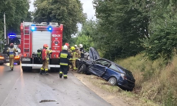 Czołowe zderzenie w Zezulinie Niższym — 19-latek stracił prawo jazdy